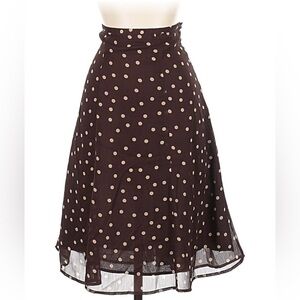 Polka Dot Brown Skirt